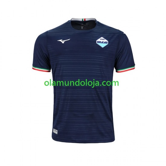 Camisola SS Lazio Homem Equipamento Segundo 2023-2024 Manga Curta